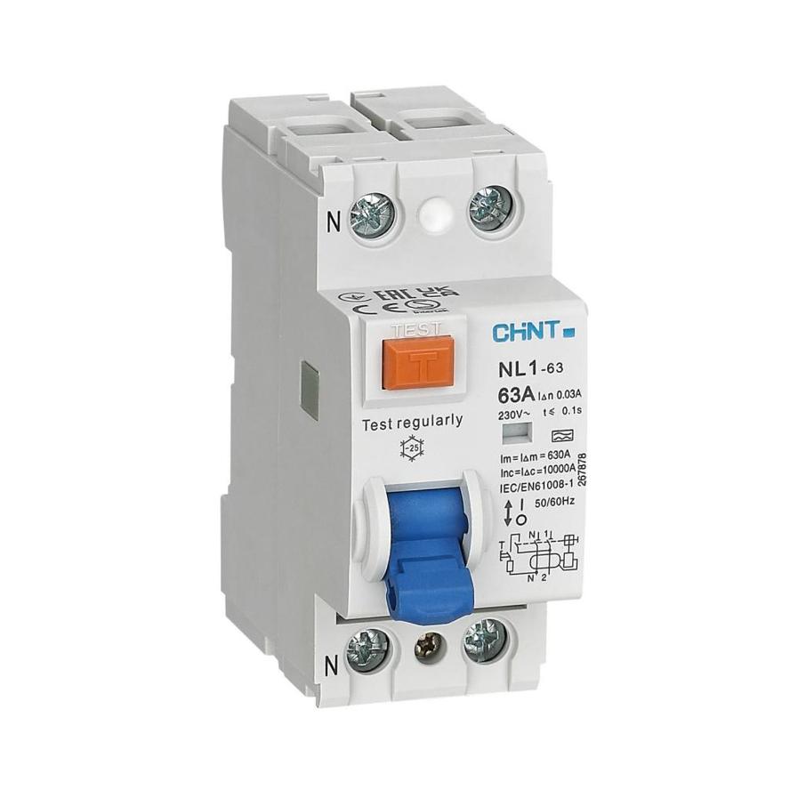 УЗО NL1-63 6kA 2P 25A 30mA тип AC (R) CHINT ВДТ 200212 200212 - магазин электротехники Electroshop