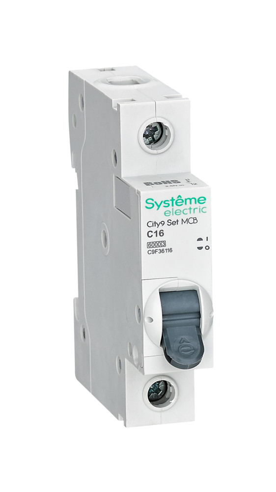 Автоматический выключатель Systeme Electric City9 Set 1П 16А С 6кА 230В (автомат) C9F36116 C9F36116 - магазин электротехники Electroshop