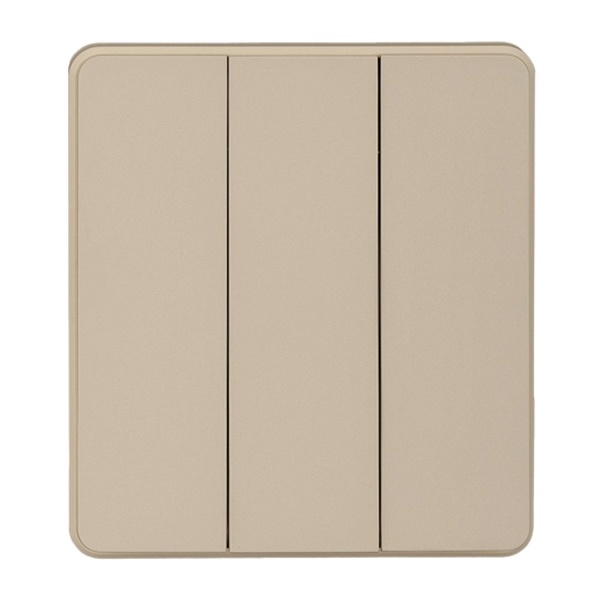 Выключатель трехклавишный Kranz Miele Round 10А с рамкой шелк KR-78-0707-7 KR-78-0707-7 - магазин электротехники Electroshop