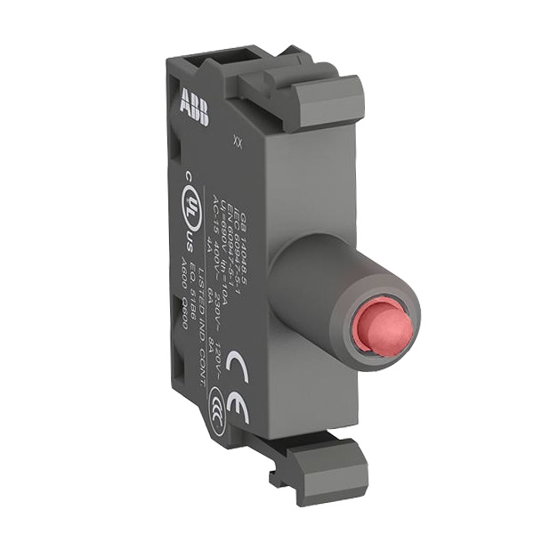 Патрон ABB MLBL-07R со встроенным светодиодом красный 230В AC 1SFA611621R1071 1SFA611621R1071 - магазин электротехники Electroshop