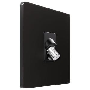 Розетка телевизионная Infinity TV/FM/SAT 5-2400MГц полярная ночь Systeme Electric FSE001098 FSE001098 - магазин электротехники Electroshop