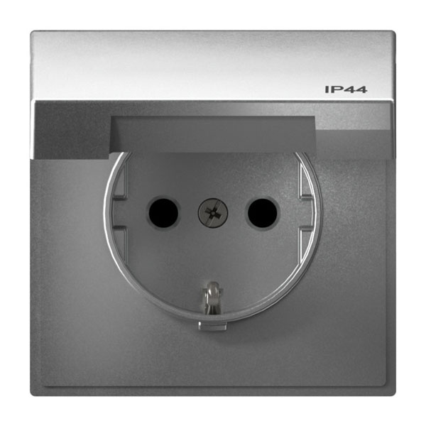 Розетка ArtGallery со шторками и крышкой IP44 16А ArtGallery быстрозажимные клеммы алюминий Systeme GAL440346S GAL440346S - магазин электротехники Electroshop