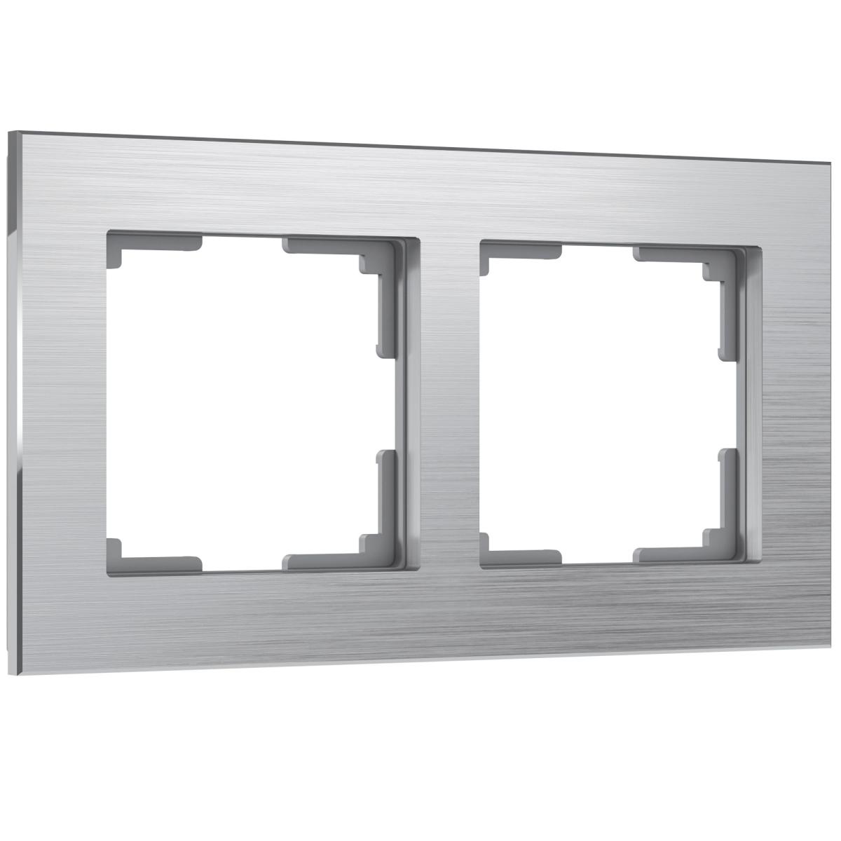 Рамка на 2 поста Werkel Aluminium алюминий W0021706 4690389158032 4690389158032 - магазин электротехники Electroshop