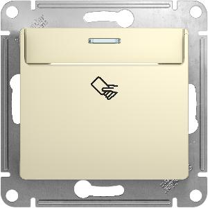 Карточный выключатель механизм Schneider Electric Glossa бежевый GSL000269  GSL000269 - магазин электротехники Electroshop