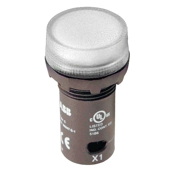 Лампа ABB CL2-523C d22мм белая со встроенным светодиодом 230В AC 1SFA619403R5238 1SFA619403R5238 - магазин электротехники Electroshop