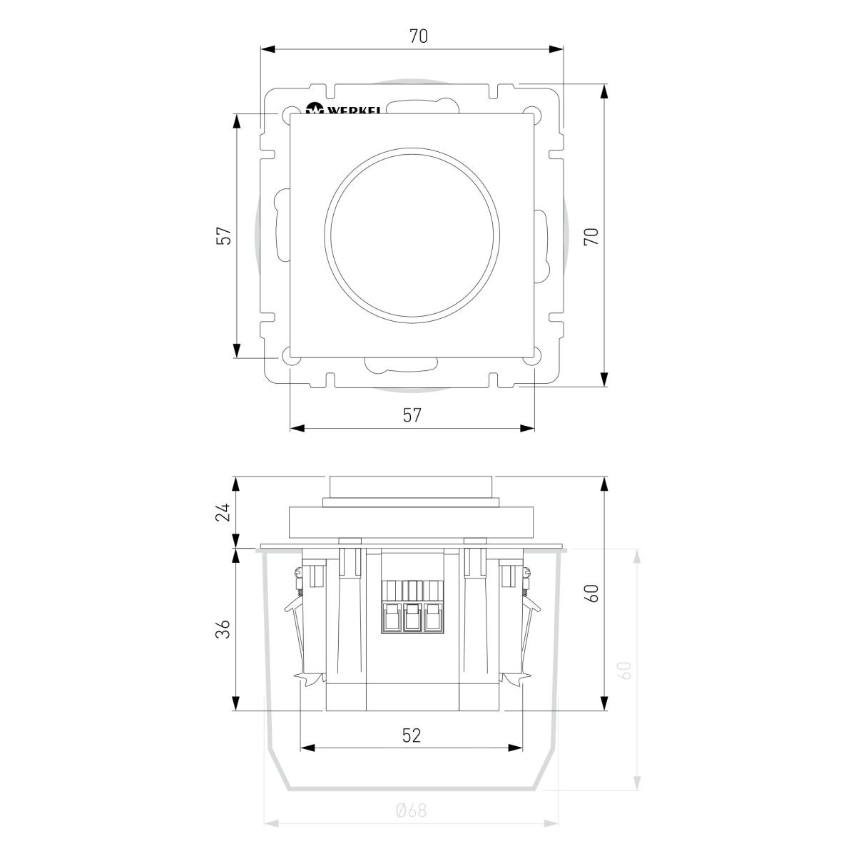 Диммер Werkel Hammer белый 4690389162701 4690389162701 - магазин электротехники Electroshop