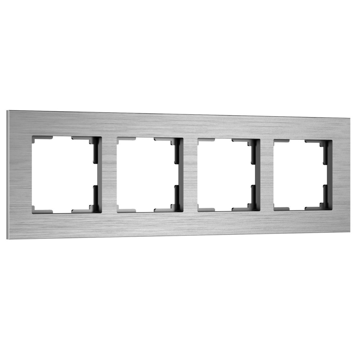 Рамка на 4 поста Werkel AluMax 4690389204098 W0043506 a066328 4690389204098 - магазин электротехники Electroshop