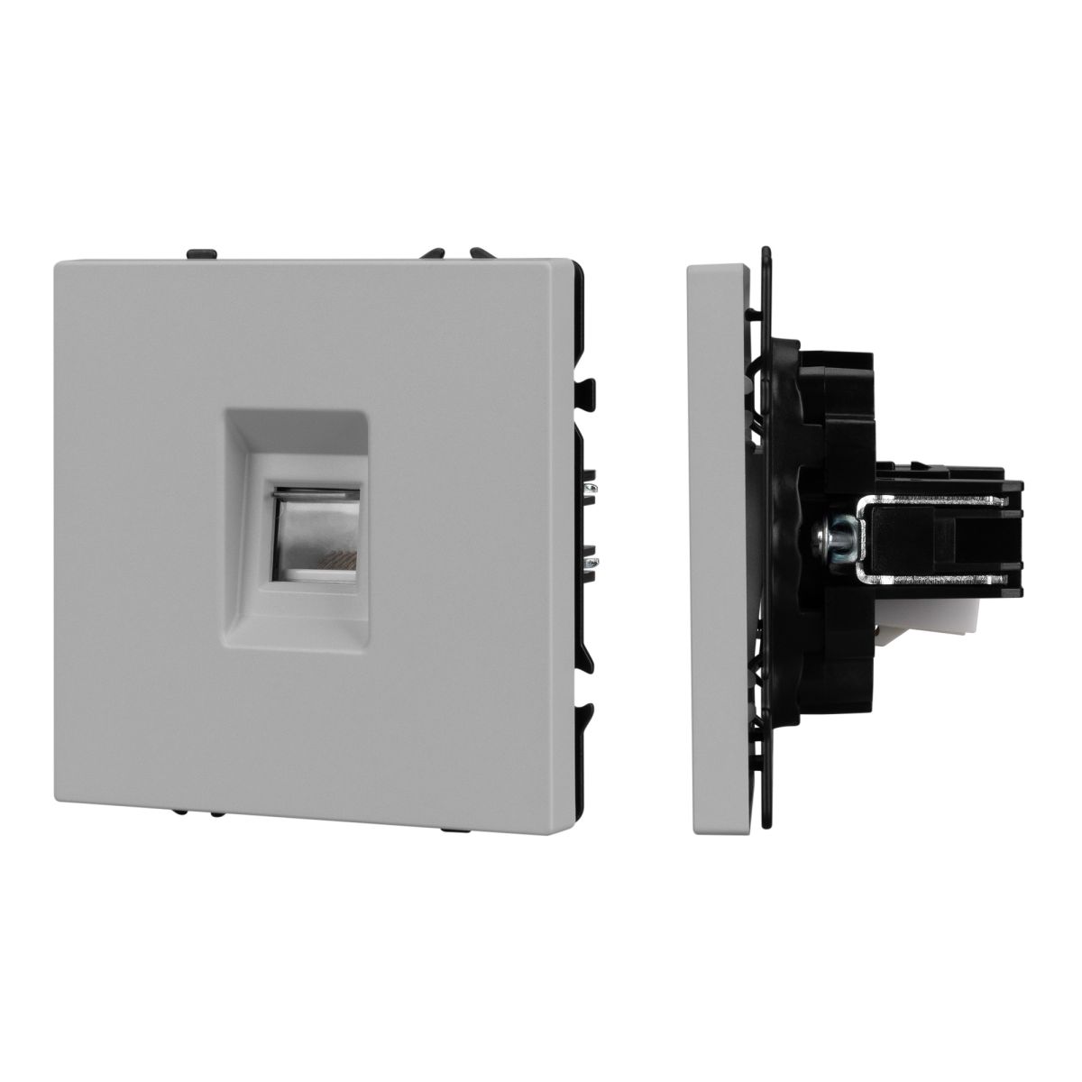 Розетка компьютерная софт-тач никель Arlight SCT-MPC1-SFPL-IS (RJ-45, CAT6) 059439(1) 059439(1) - магазин электротехники Electroshop