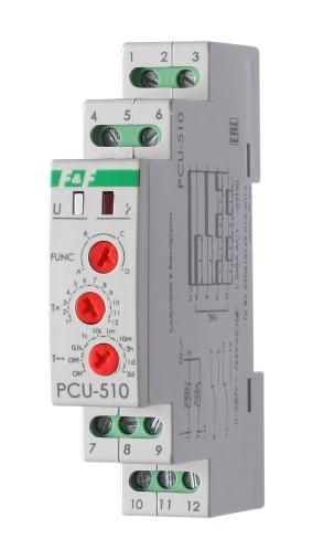 Реле времени F&F PCU-510 0.1с - 24дн. 8А 2NO/NC 4 функции EA02.001.009 EA02.001.009 - магазин электротехники Electroshop
