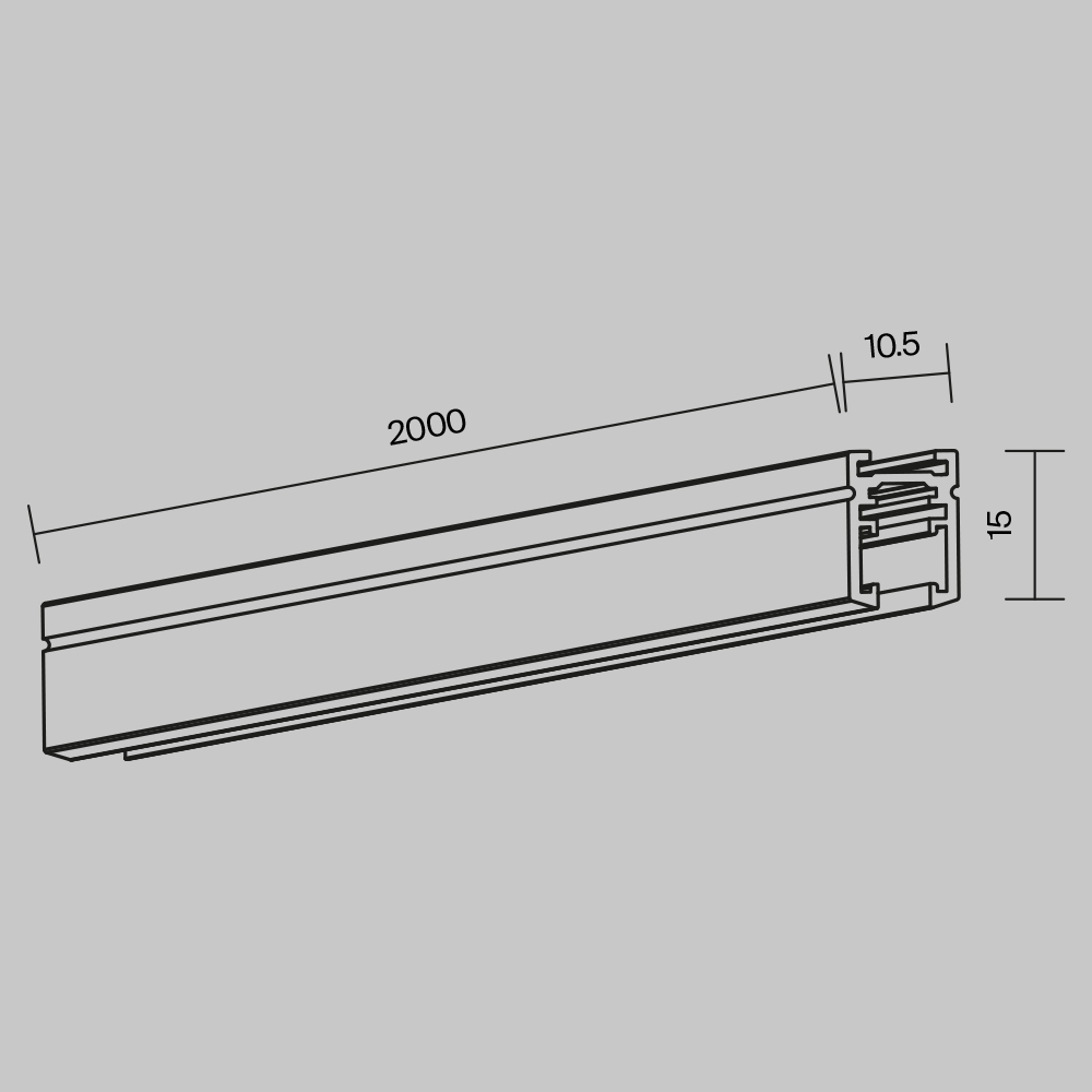 Шинопровод магнитный накладной/подвесной Maytoni Technical Busbar trunkings Levity TRX184-112B-1 TRX184-112B-1 - магазин электротехники Electroshop