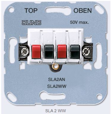 Акустическая розетка 2 местная Jung механизм SLA2WW SLA2WW - магазин электротехники Electroshop