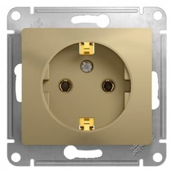 Розетка с заземлением 16А механизм Schneider Electric Glossa титан GSL000443 GSL000443 - магазин электротехники Electroshop