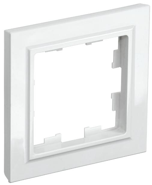 Рамка 1-местная IEK BRITE РУ-1-БрБ белый BR-M12-K01 BR-M12-K01 - магазин электротехники Electroshop