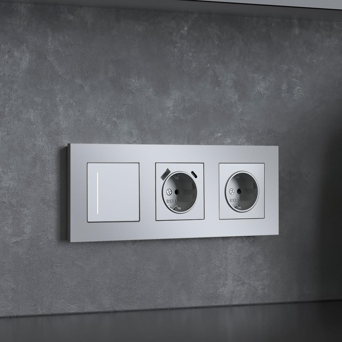 Рамка на 3 поста Werkel Slab 4690389193460 W0032965 a062815 4690389193460 - магазин электротехники Electroshop