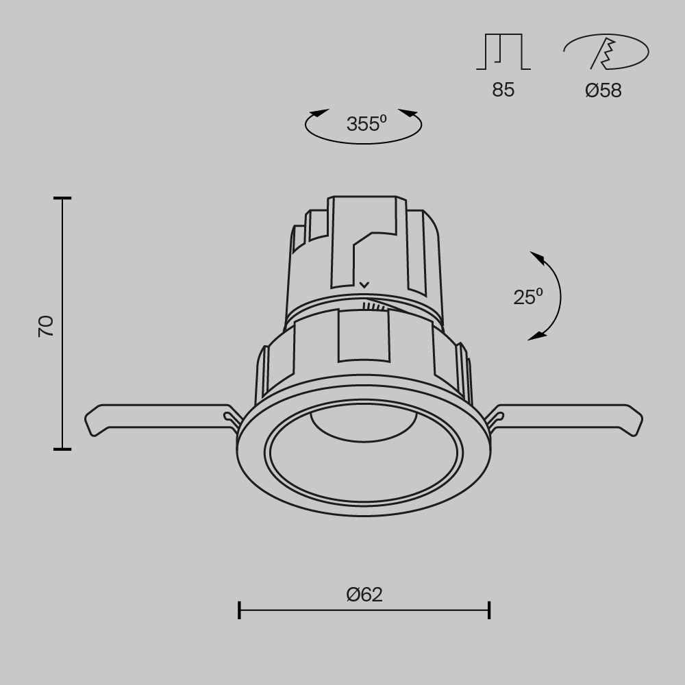 Встраиваемый светильник Maytoni Wise DL057-7W4K-W DL057-7W4K-W - магазин электротехники Electroshop
