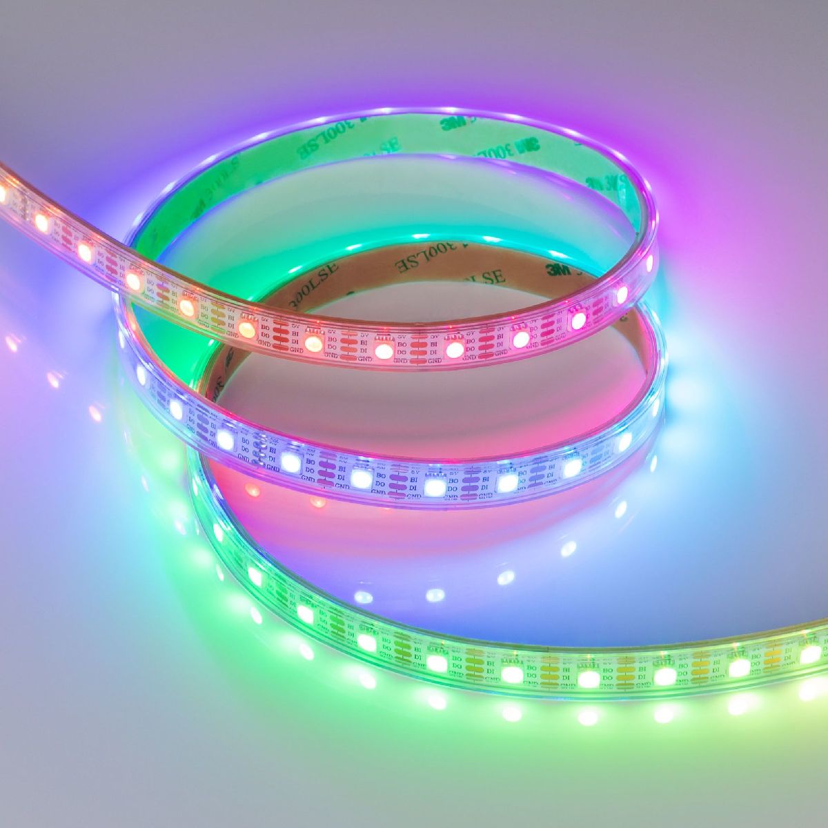 Светодиодная лента герметичная Arlight SPI-P-B60-12mm 5V RGB-PX1-BPT (12 W/m, IP66, 5060, 5m) 041167 041167 - магазин электротехники Electroshop