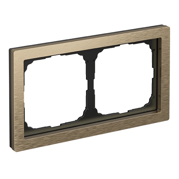 Рамка Systeme Electric ArtGallery Pure 2 поста металл латунь GAL312202 GAL312202 - магазин электротехники Electroshop