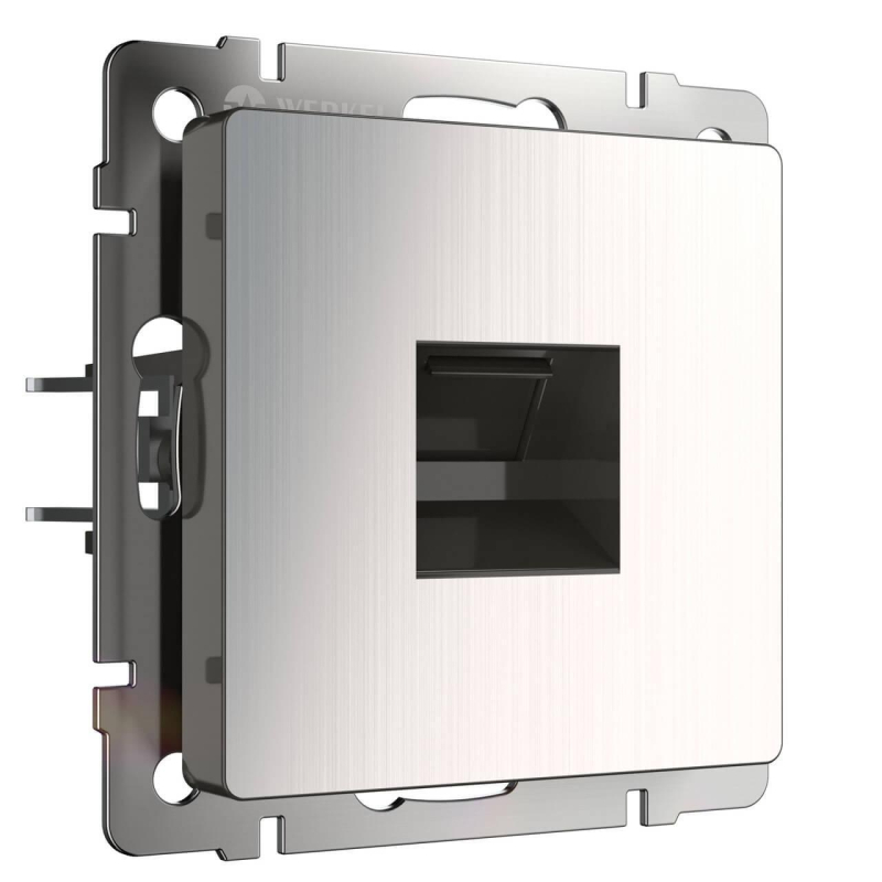 Розетка Ethernet RJ-45 Werkel глянцевый никель W1181002 4690389158247 4690389158247 - магазин электротехники Electroshop