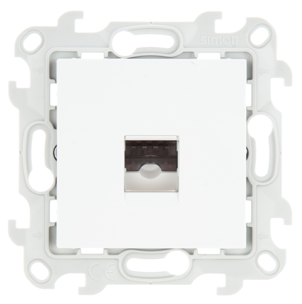 Розетка телефонная RJ11 Simon 24 Harmonie белый 2410480-030 2410480-030 - магазин электротехники Electroshop