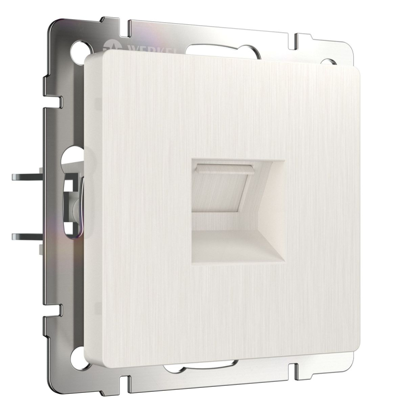 Телефонная розетка Werkel RJ-11 перламутровый рифленый WL13-RJ-11 4690389124303 4690389124303 - магазин электротехники Electroshop