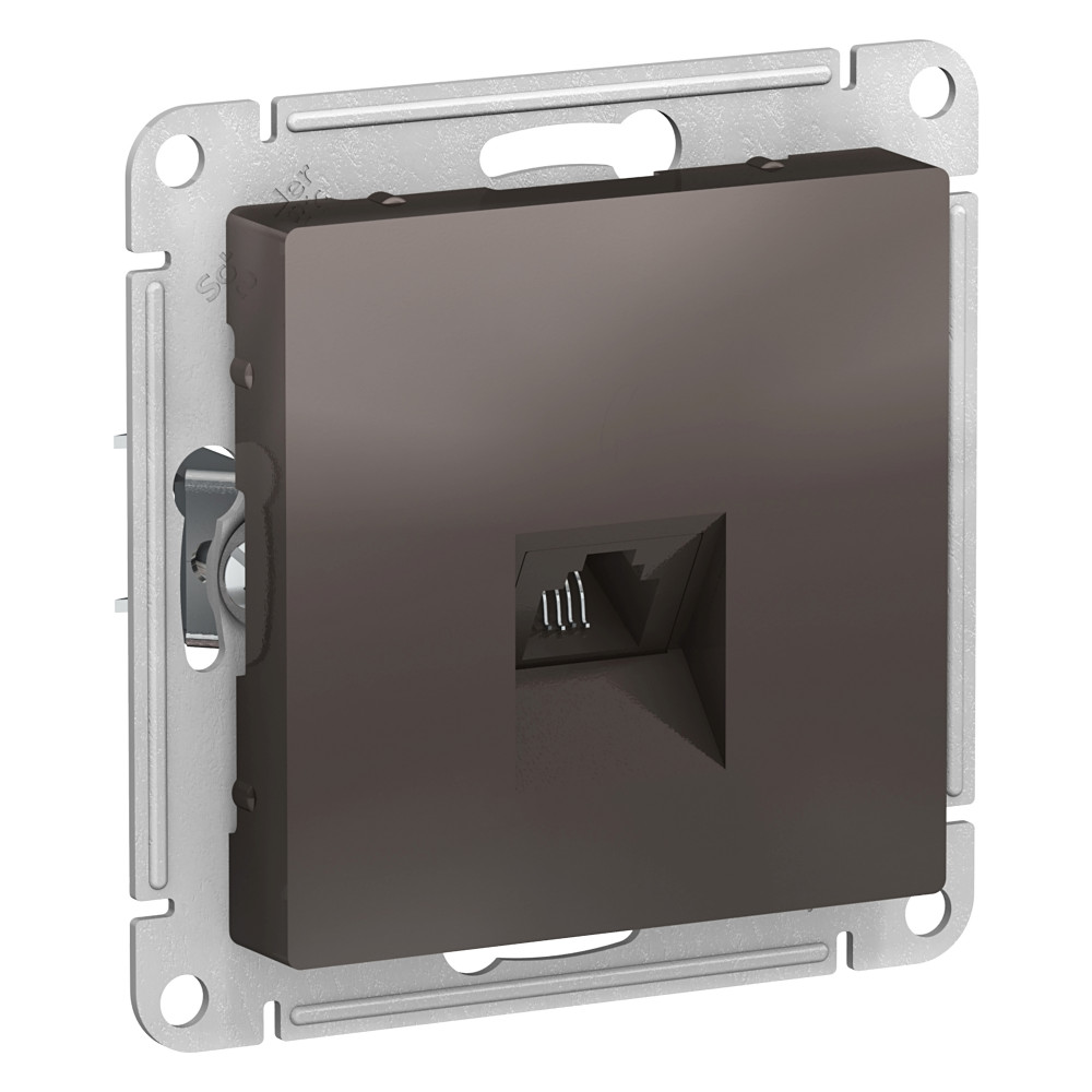 Розетка телефонная RJ11 AtlasDesign мокко Systeme Electric ATN000681 ATN000681 - магазин электротехники Electroshop