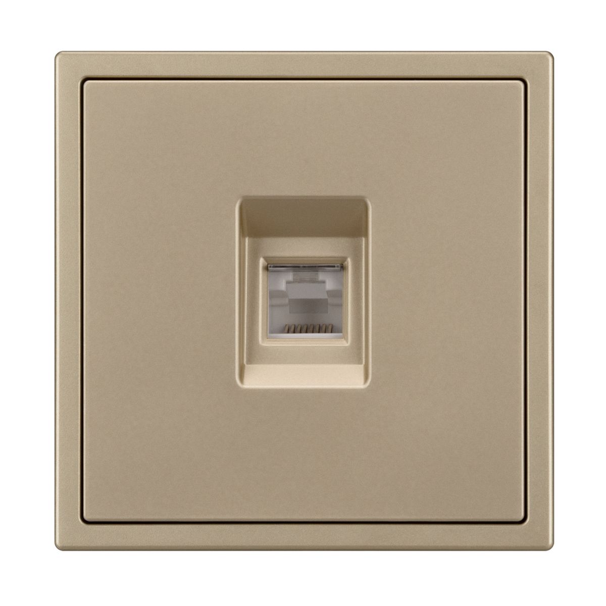 Розетка телефонная софт-тач золотой песок Arlight SCT-MTL1-SFPL-GD (RJ-11, 4C) 054302(1) 054302(1) - магазин электротехники Electroshop