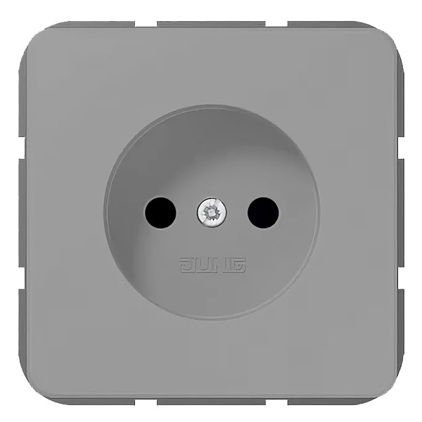 Розетка 2Р винтовой зажим Jung CD Серый CD511NGR CD511NGR - магазин электротехники Electroshop