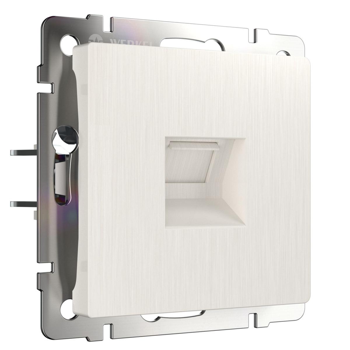 Телефонная розетка Werkel RJ-11 перламутровый рифленый W1182013 4690389172731 4690389172731 - магазин электротехники Electroshop