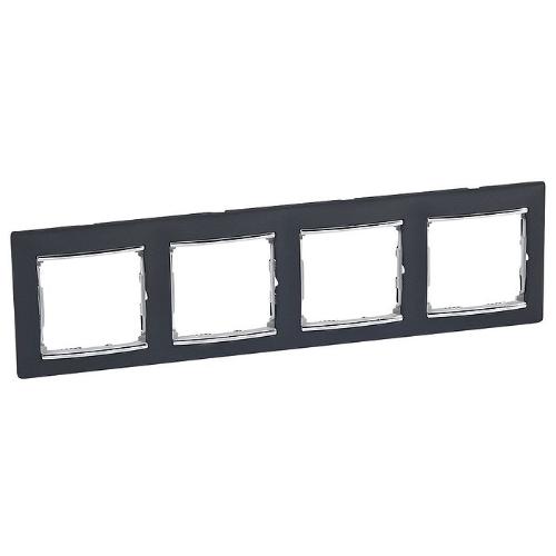 Рамка Legrand Valena 4 поста ноктюрн/серебряный штрих 770394 770394 - магазин электротехники Electroshop