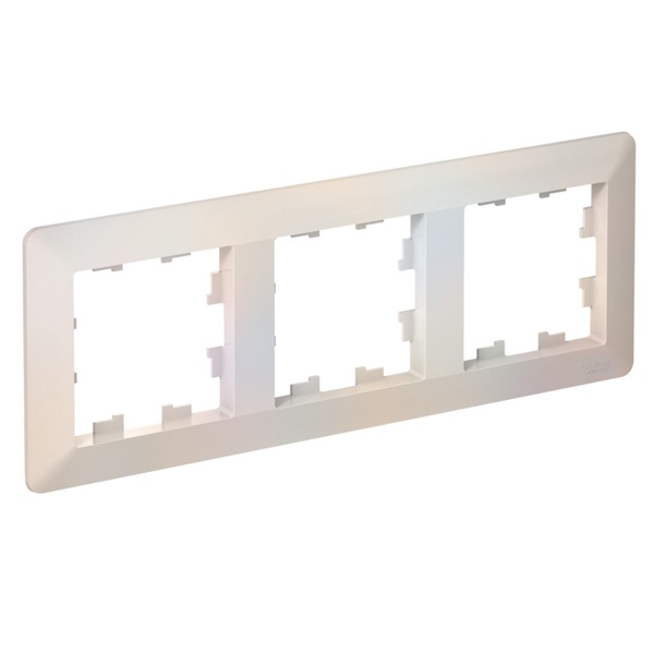 Рамка 3-пост Systeme Electric AtlasDesign Air жемчуг/дымчатый белый ATN220403 ATN220403 - магазин электротехники Electroshop
