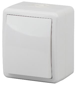 Переключатель IP54 10АХ-250В открытой установки Эра Эксперт белый 11-1403-01 Б0020673 Б0020673 - магазин электротехники Electroshop