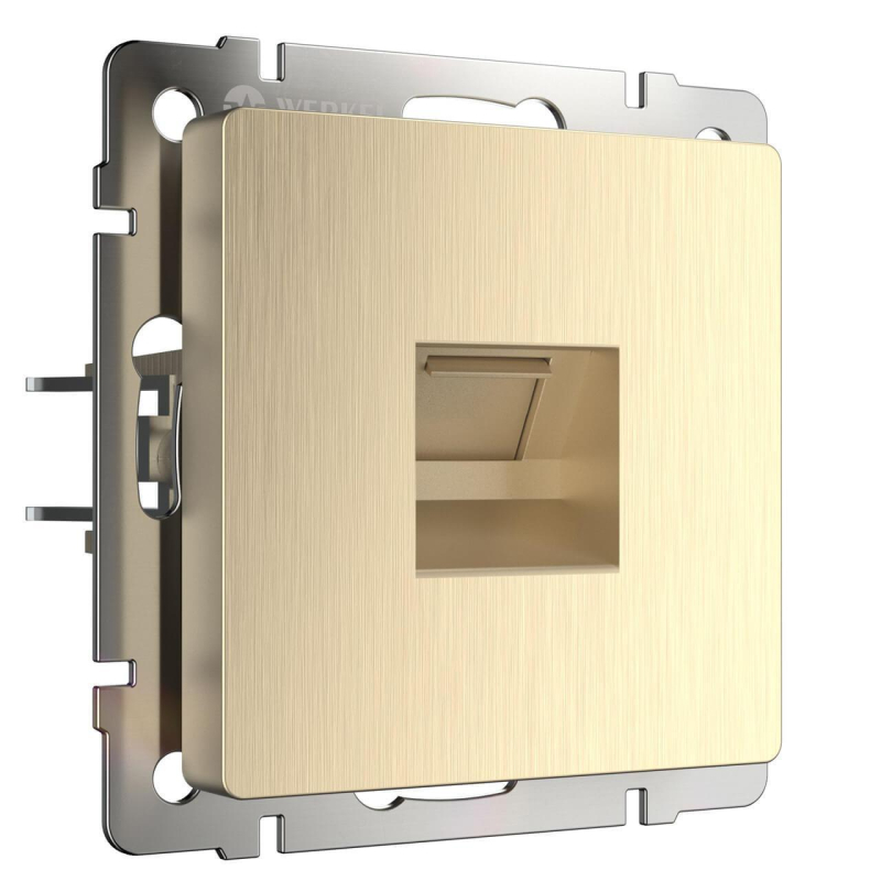 Розетка Ethernet RJ-45 Werkel шампань рифленый W1181010 4690389160608 4690389160608 - магазин электротехники Electroshop