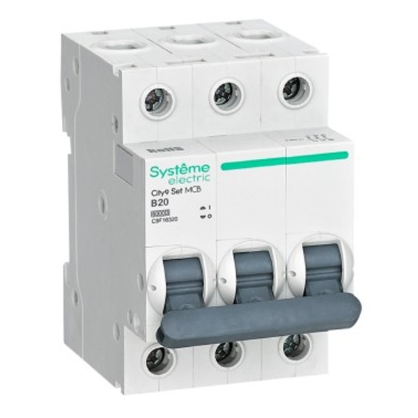 Автоматический выключатель Systeme Electric City9 Set 3П 20А В 6кА 400В (автомат) C9F16320 C9F16320 - магазин электротехники Electroshop
