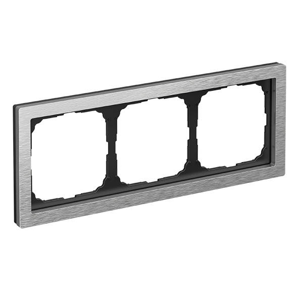 Рамка Systeme Electric ArtGallery Pure 3 поста металл алюминий GAL312103 GAL312103 - магазин электротехники Electroshop