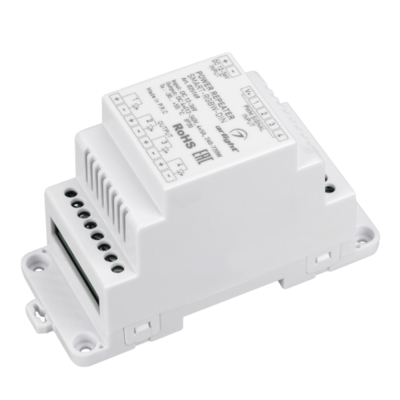 Усилитель Arlight Smart-RGBW-Din (12-36V, 4x5A) 025169 025169 - магазин электротехники Electroshop