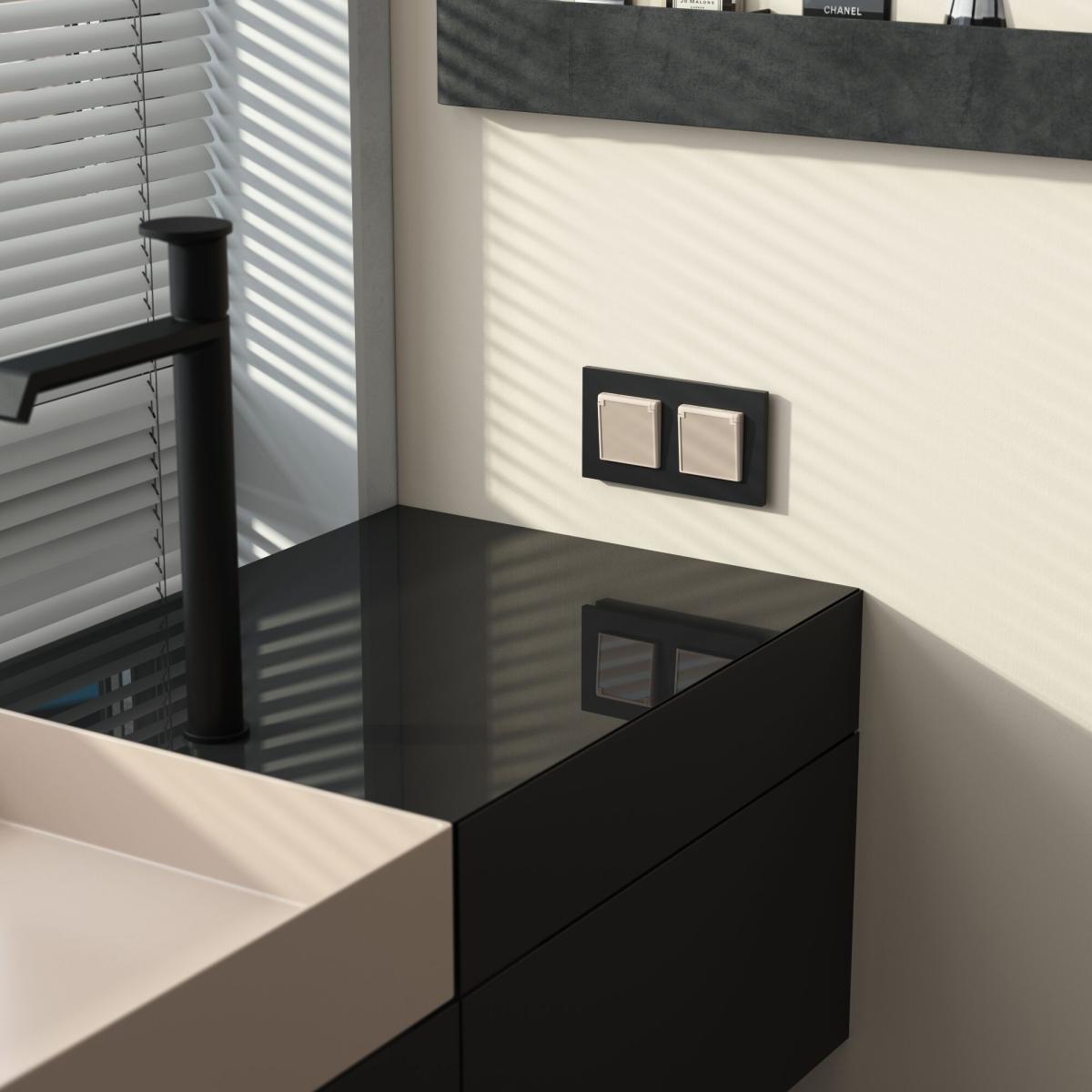 Розетка с заземлением, крышкой и шторками Werkel 4690389197109 W1171243 a064062 4690389197109 - магазин электротехники Electroshop