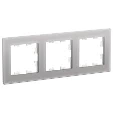 Рамка AtlasDesign Nature 3 поста оргстекло алюминий Systeme Electric ATN320303 ATN320303 - магазин электротехники Electroshop