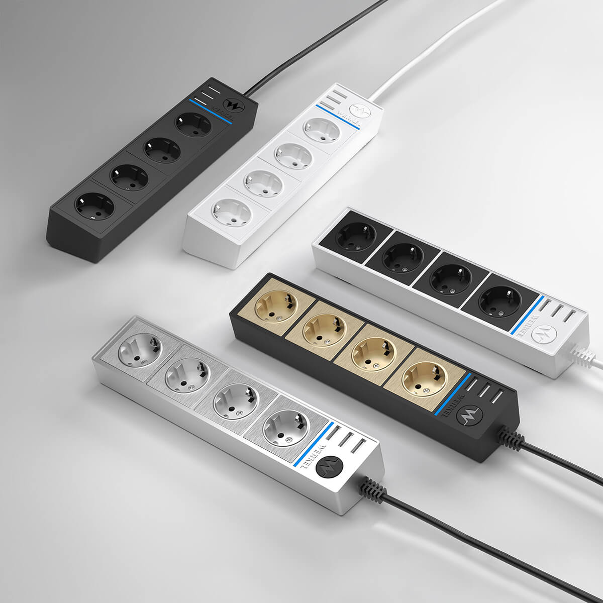 Розеточный блок 4гн 3USB х 1,7м с/з Werkel WL20-04-03 4690389128370 4690389128370 - магазин электротехники Electroshop