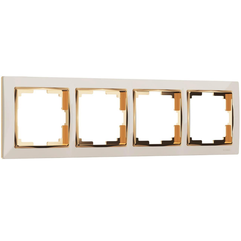 Рамка на 4 поста Werkel Snabb слоновая кость/золото W0041932 4690389160929 4690389160929 - магазин электротехники Electroshop