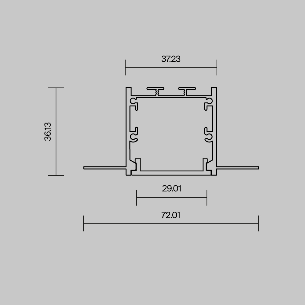 Профиль встраиваемый скрытого монтажа Maytoni Led Strip  636011 636011 - магазин электротехники Electroshop