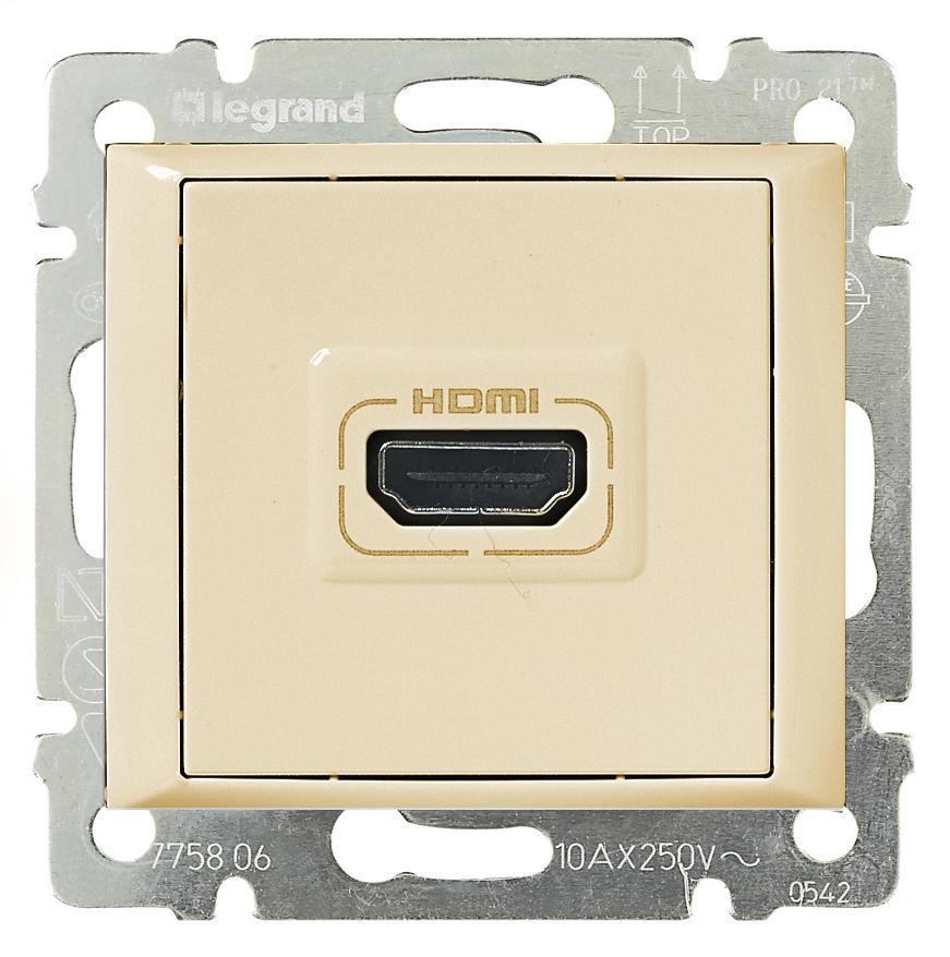 Розетка HDMI Legrand серии Valena. Цвет - слоновая кость 774185 774185 - магазин электротехники Electroshop