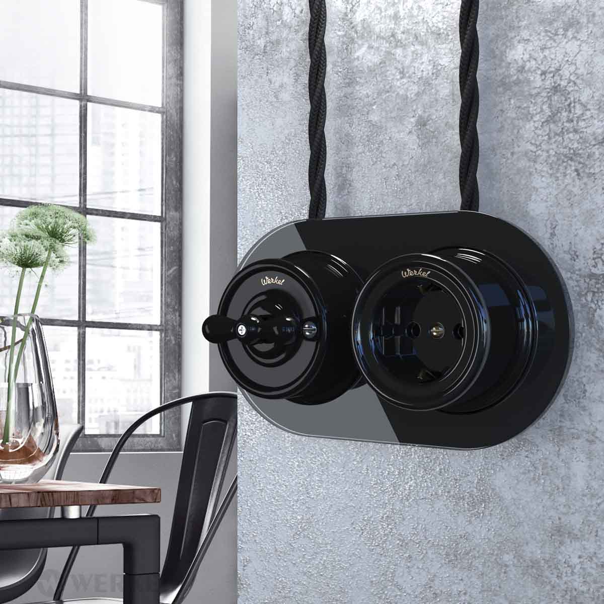 Рамка на 2 поста черная Werkel W0025108 4690389166457 4690389166457 - магазин электротехники Electroshop