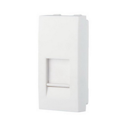 Накладка для розеток RJ-12 и RJ-45 Экопласт LK45, 45х22,5мм белая 87001 87001 - магазин электротехники Electroshop