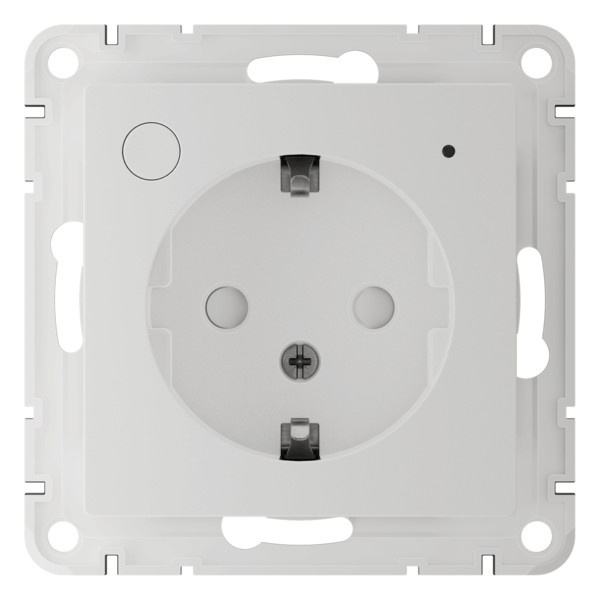 Умная розетка AtlasDesign Sber & Systeme Electric 2P+E 16А шторки Zigbee L+N белый ATN000145Z ATN000145Z - магазин электротехники Electroshop