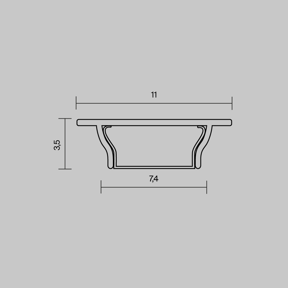 Профиль накладной с вертикальным изгибом Maytoni Led Strip ALM-1103-S-2M 631017 631017 - магазин электротехники Electroshop