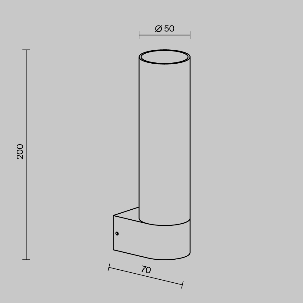 Уличный настенный светильник Maytoni Tube O508WL-L5B3K O508WL-L5B3K - магазин электротехники Electroshop