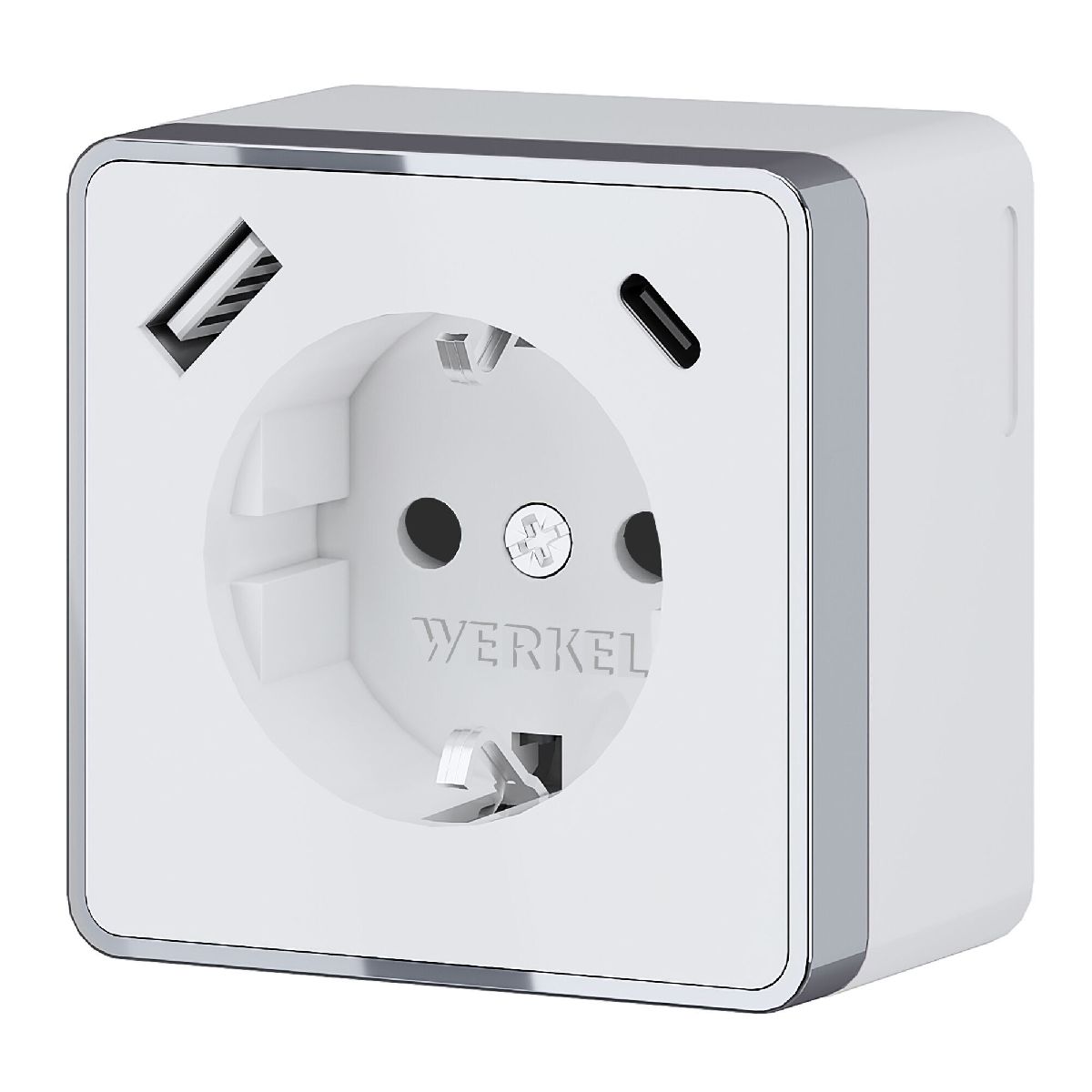 Розетка с заземлением, шторками и USB Werkel Gallant 4690389179594 W5071701 a057698 4690389179594 - магазин электротехники Electroshop