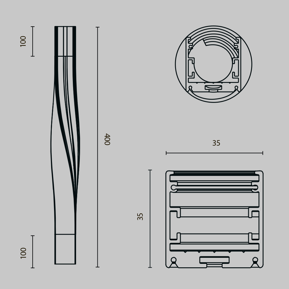 Радиусный профиль Maytoni Led strip ALM-3535R-B-TL-90°-0.4M ALM-3535R-B-TL-90°-0.4M - магазин электротехники Electroshop