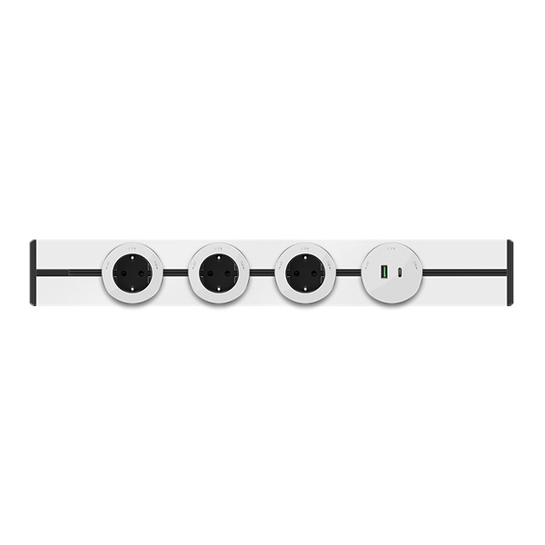 Шина открытой установки MuitiTrack трековой системы 40см белый Systeme Electric MTK10004W MTK10004W - магазин электротехники Electroshop