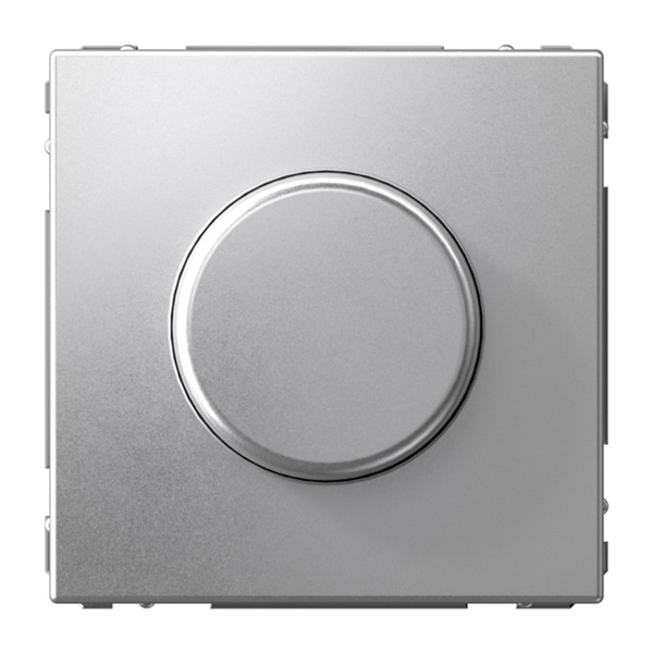 Светорегулятор ArtGallery поворотно-нажимной LED RC 400Вт алюминий Systeme Electric GAL000323 GAL000323 - магазин электротехники Electroshop